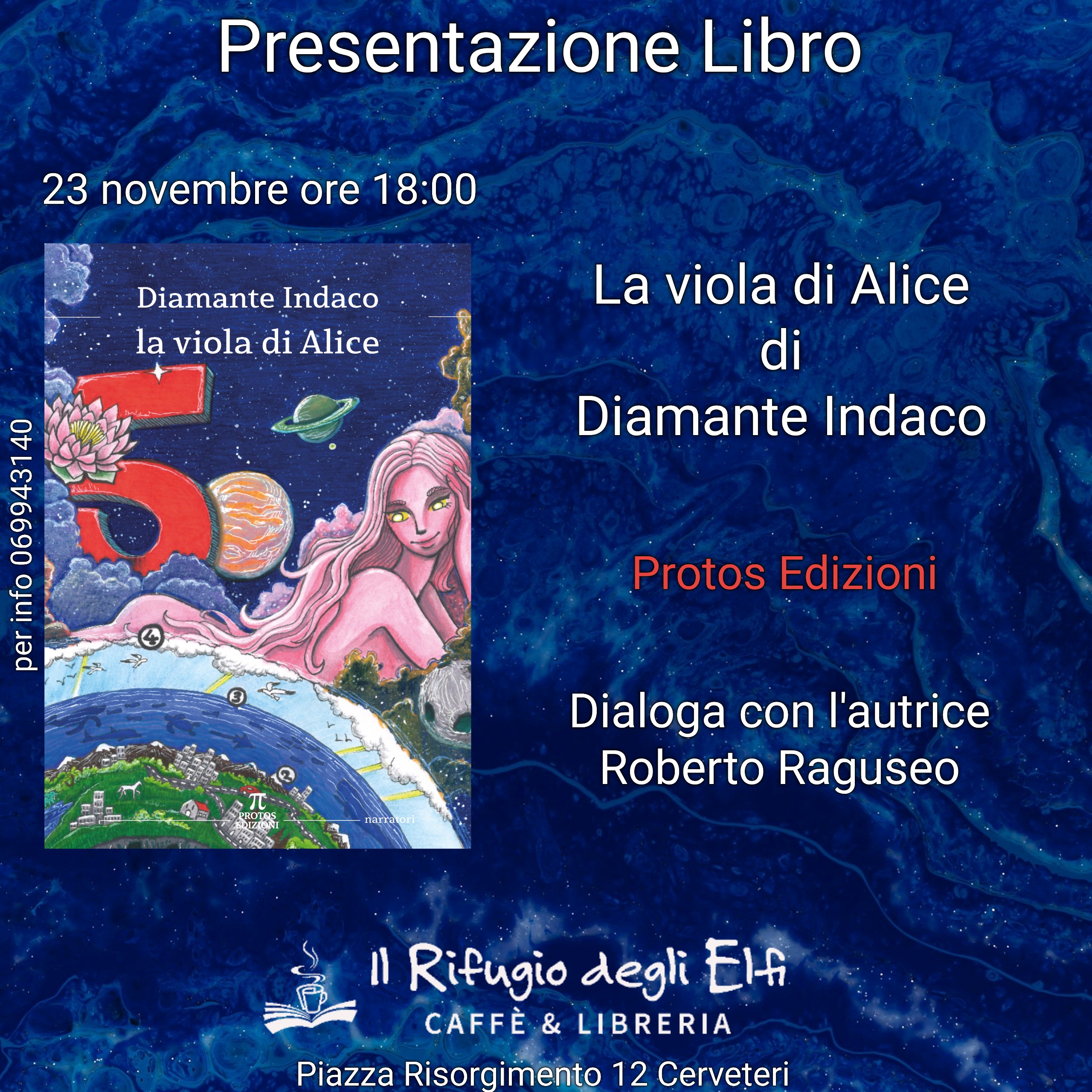 Presentazione del libro "La viola di Alice" di Diamante Indaco, Protos Edizioni